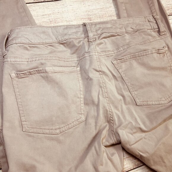 American Eagle Outfitters Jegging Ankle Size 8 Khaki Tan Zipper‎ Pocket Skinny - Picture 5 of 13